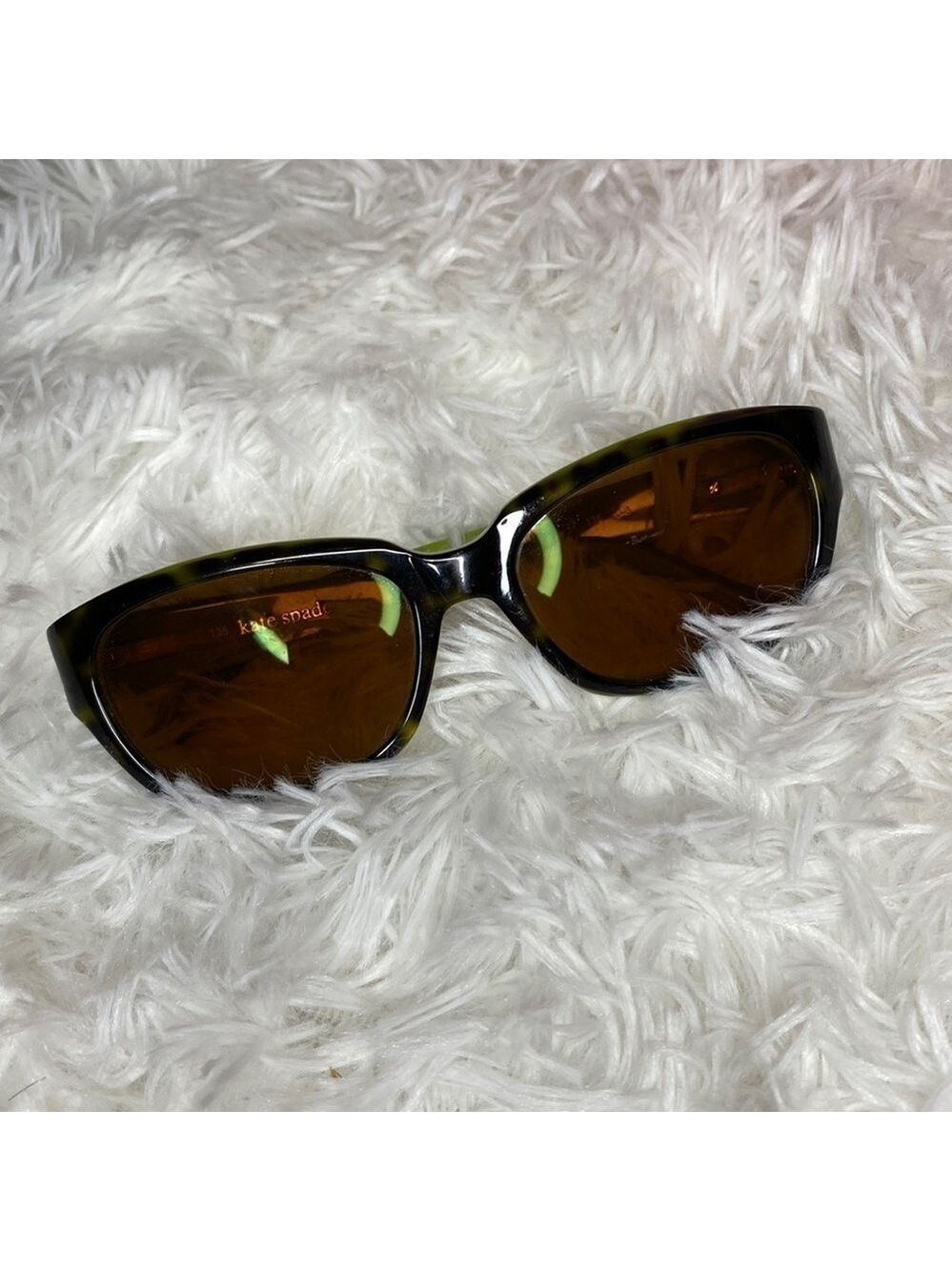 Kate Spade Y2K vintage rectangular/rounded green & tortoise color